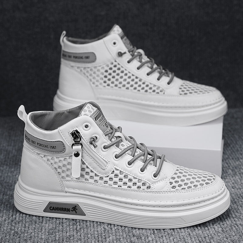 Damen Sportliche High-Top Sneakers mit atmungsaktivem Obermaterial und robustem Profil R&B