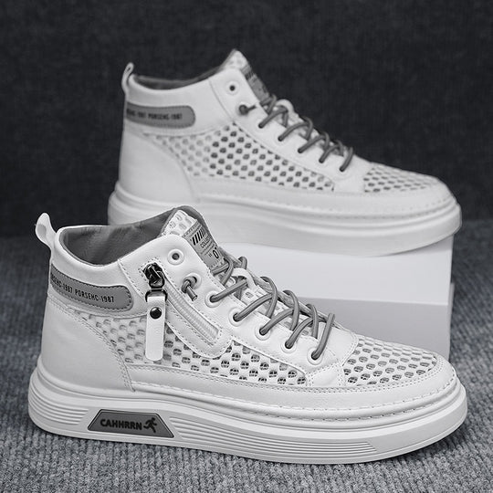 Damen Sportliche High-Top Sneakers mit atmungsaktivem Obermaterial und robustem Profil R&B