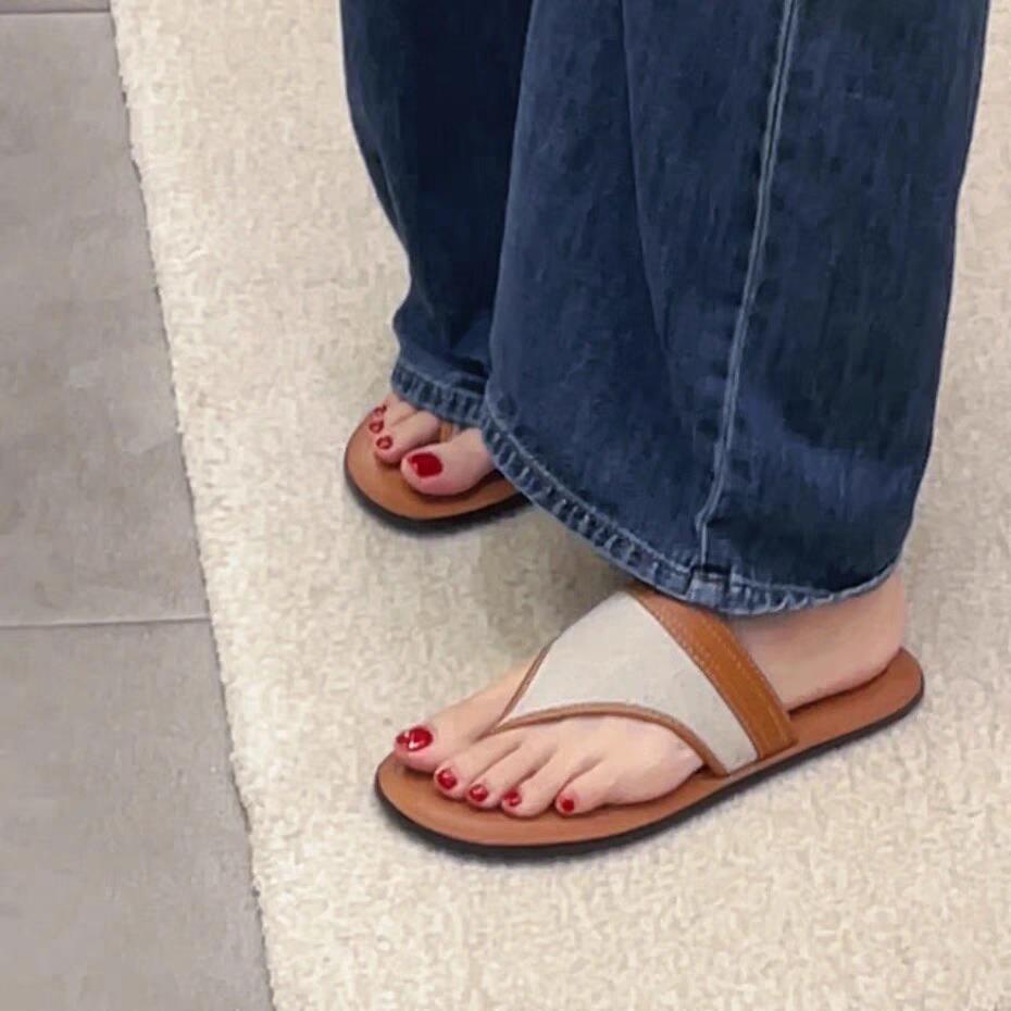 Damen Zehentrenner-Sandalen mit ergonomischem Fußbett und lässigem Design R&B