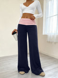 Damen Bequeme Loungehose mit hohem Bund R&B