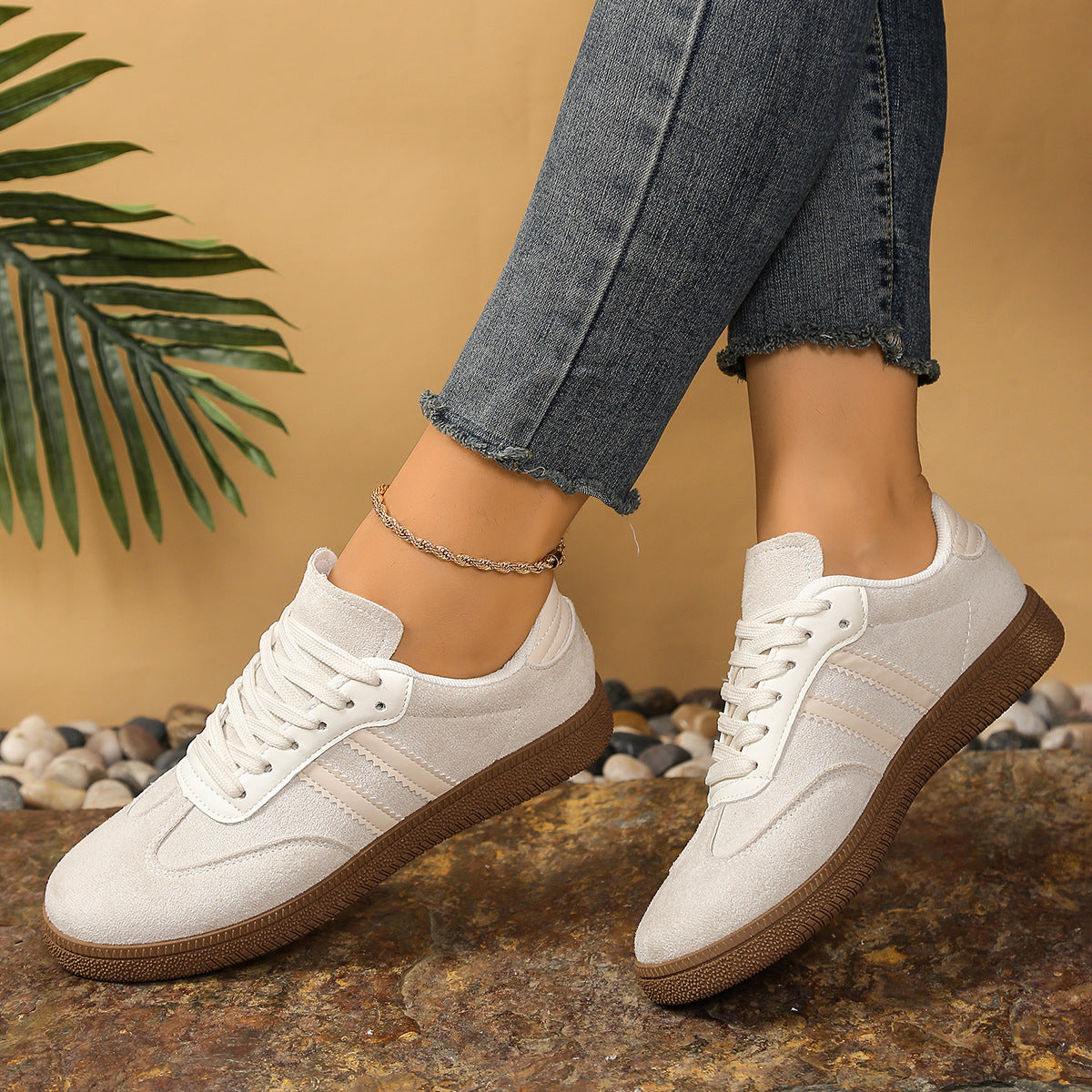 Damen Retro-Laufschuhe mit bequemer Sohle und hochwertigem Obermaterial R&B