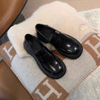 Damen Mokassin-Schuhe mit modischem Schnallenverschluss und stabiler Gummisohle