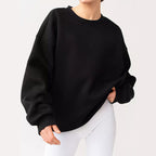 Damen Oversized Sweatshirt mit lässigem Schnitt und elastischen Bündchen R&B