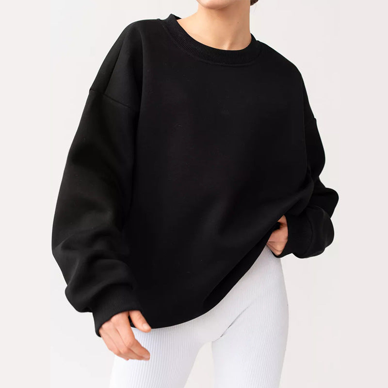 Damen Oversized Sweatshirt mit lässigem Schnitt und elastischen Bündchen R&B