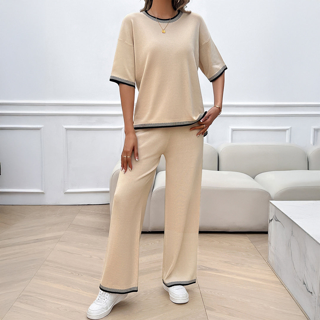 Damen Lässiges Set aus weitem Oberteil und weiten Hosen R&B