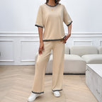 Damen Lässiges Set aus weitem Oberteil und weiten Hosen R&B