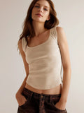 Damen Rippshirt mit schmalen Trägern und figurbetonter Passform R&B