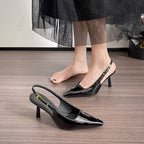 Damen Slingback-Pumps mit eleganter Schlangenlederstruktur R&B