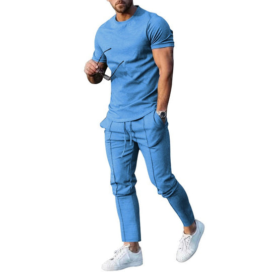 Herren lässiges T-Shirt und Jogginghose Set R&B