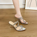 Damen elegante Mules mit funkelnden Strassdetails R&B