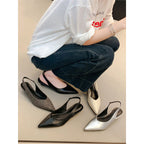 Damen Slingback Pumps mit spitzem Design und gemütlichem Fußbett R&B