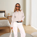 Damen Strickjacke mit kurzem Schnitt und sportlichem Reißverschluss R&B