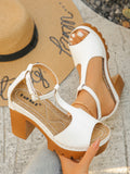 Damen Trendige und komfortable Plateau-Sandalen mit offener Zehenpartie R&B