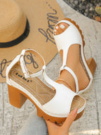 Damen Trendige und komfortable Plateau-Sandalen mit offener Zehenpartie R&B