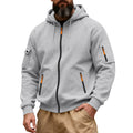 Herren nan funktionale Kapuzen-Sweatjacke mit durchgehendem Reißverschluss und Armtasche R&B