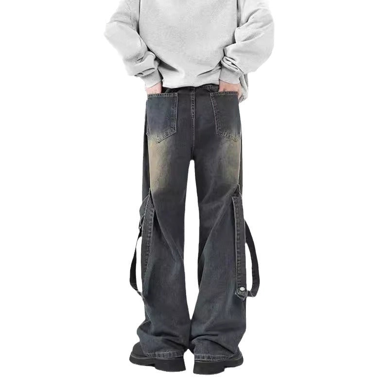 Damen Weit geschnittene Jeans mit abnehmbaren Seitenteilen R&B