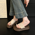 Damen Stylish Zehentrenner-Sandalen mit komfortabler gepolsterter Sohle und dekorativem Riemen R&B