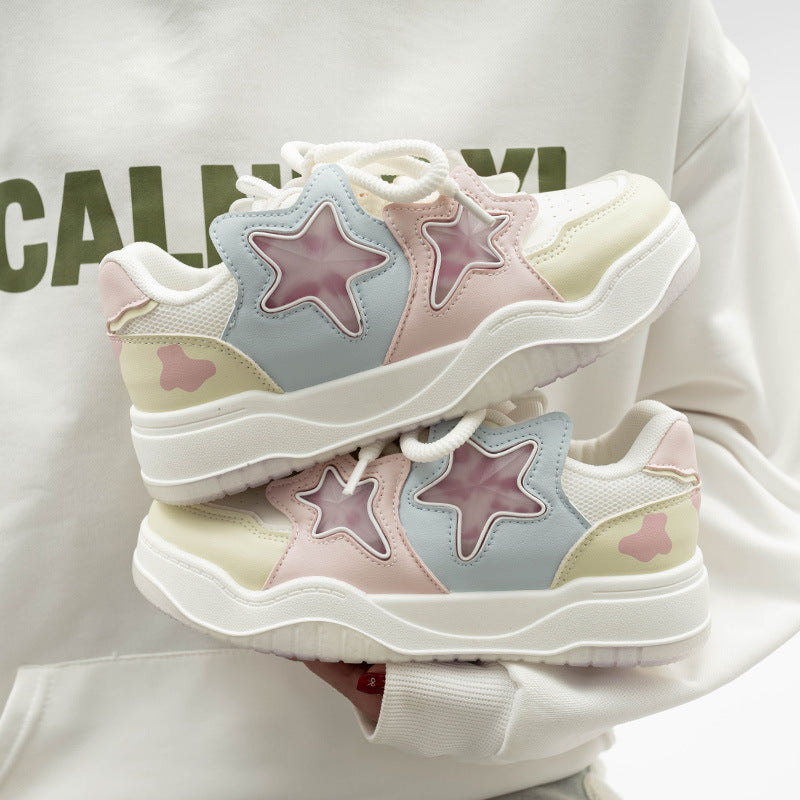 Damen Sneakers mit trendigem Sternen-Design und atmungsaktiver Dämpfung R&B