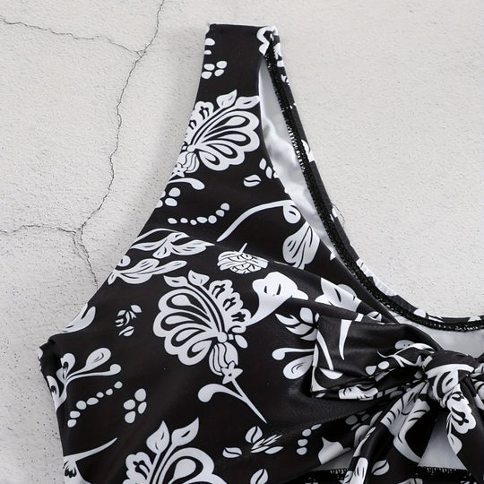 Damen Triangel-Bikini mit verspieltem Knoten-Detail R&B