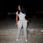 Damen Gemütliches Freizeit-Set mit T-Shirt und Jogginghose R&B