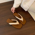 Damen modische Zehentrenner-Pantoletten mit ergonomischem Fußbett und elegantem Design R&B
