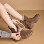 Damen Warme Winterstiefel mit durchgehendem Futter und robustem Reißverschluss R&B