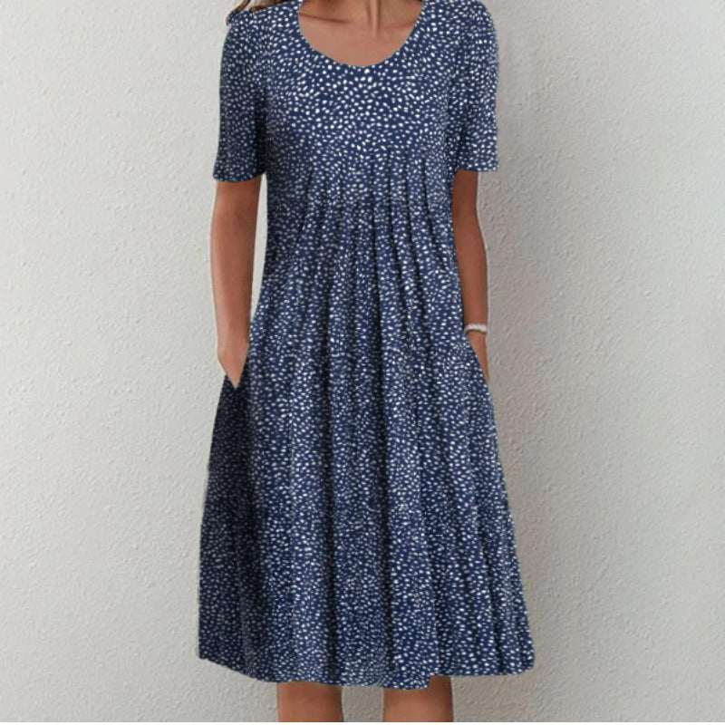 Damen Maxikleid mit floralem Design und weiten Ärmeln