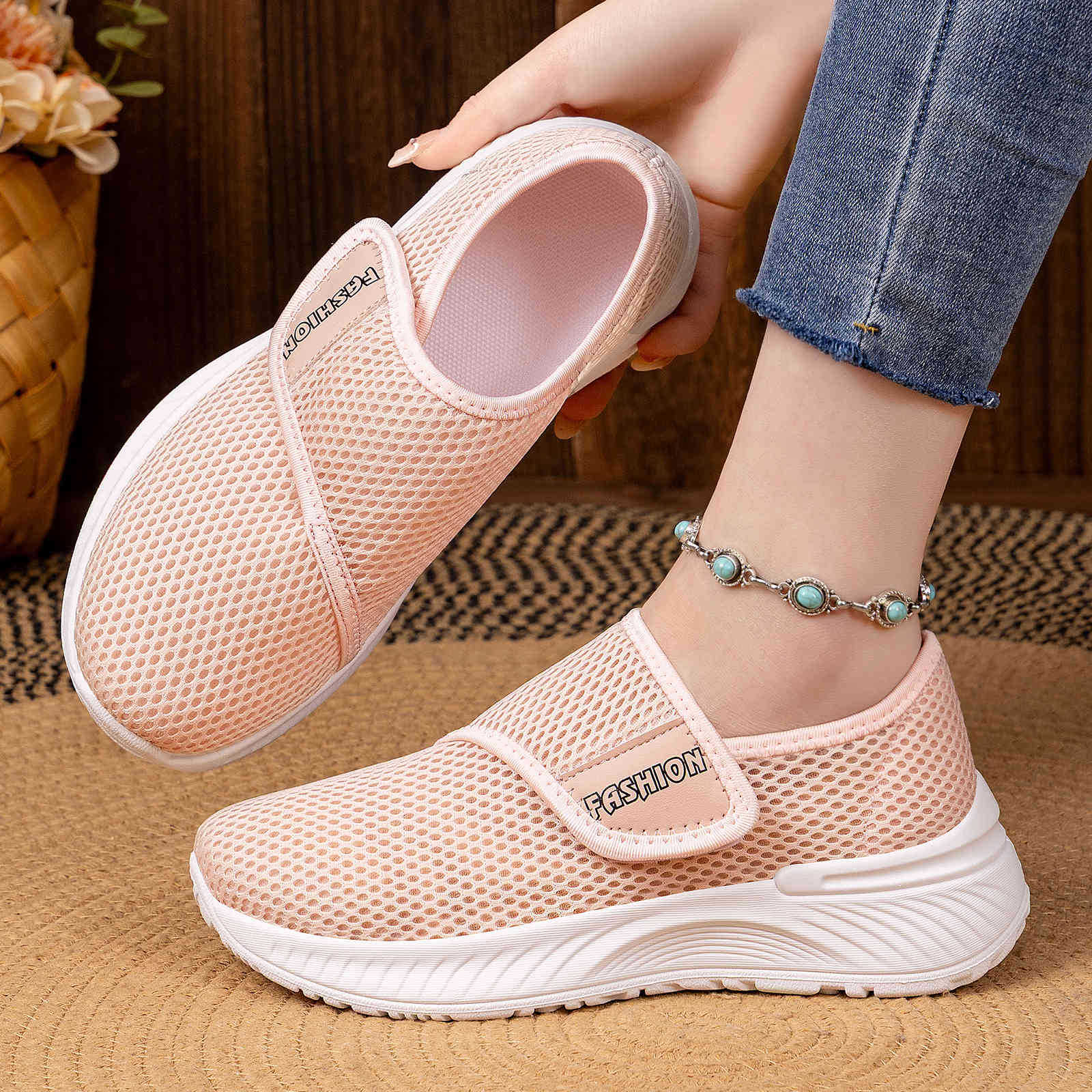 Damen Sportliche Freizeitschuhe mit innovativem Klettverschluss R&B