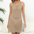 Damen Häkel-Strandkleid mit elegantem Lochmuster R&B