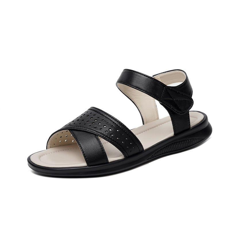 Damen Komfortable Sandalen mit atmungsaktiven Schnallen und rutschfester Sohle R&B