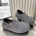Damen Modische Clogs mit komfortablem Innenfutter und praktischem Druckknopfverschluss R&B