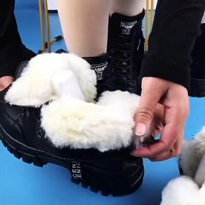 Damen Kuschelige Winterstiefel mit flauschigem Innenfutter und rutschfester Sohle R&B