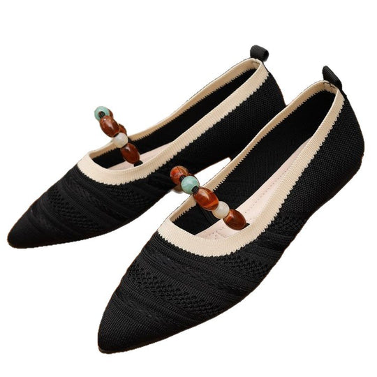 Damen elegante Ballerinas mit modischer Applikation R&B