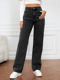 Damen Hoch geschnittene weite Jeans im Vintage-Stil R&B