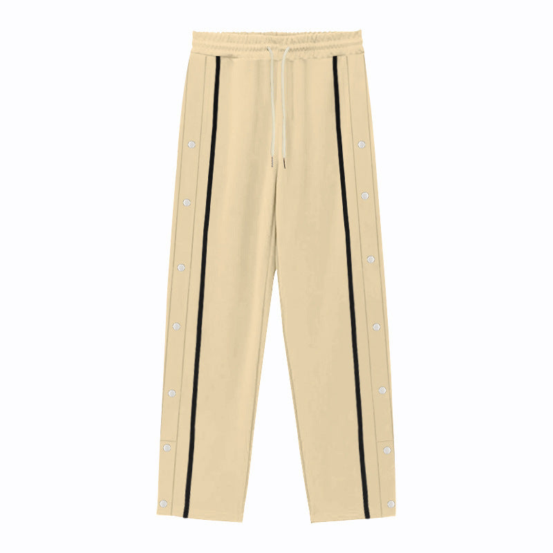Herren Sportliche Trainingshose mit seitlichen Druckknopfdetails R&B