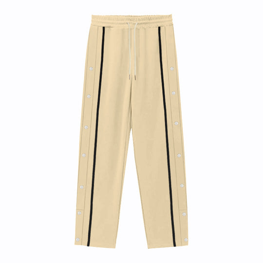 Herren Sportliche Trainingshose mit seitlichen Druckknopfdetails R&B