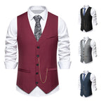 Herren elegante Anzugweste im klassischen Design mit modernen Akzenten R&B
