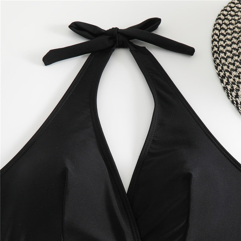 Damen Bikini-Set mit geometrischem Design und tiefem V-Ausschnitt R&B