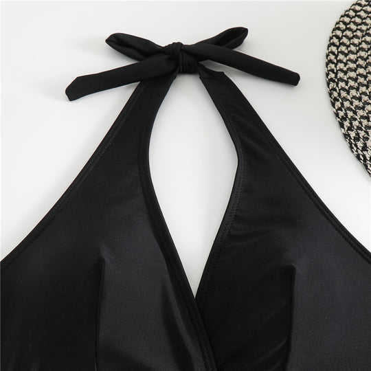 Damen Bikini-Set mit geometrischem Design und tiefem V-Ausschnitt R&B