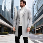 Herren eleganter Wollmantel R&B