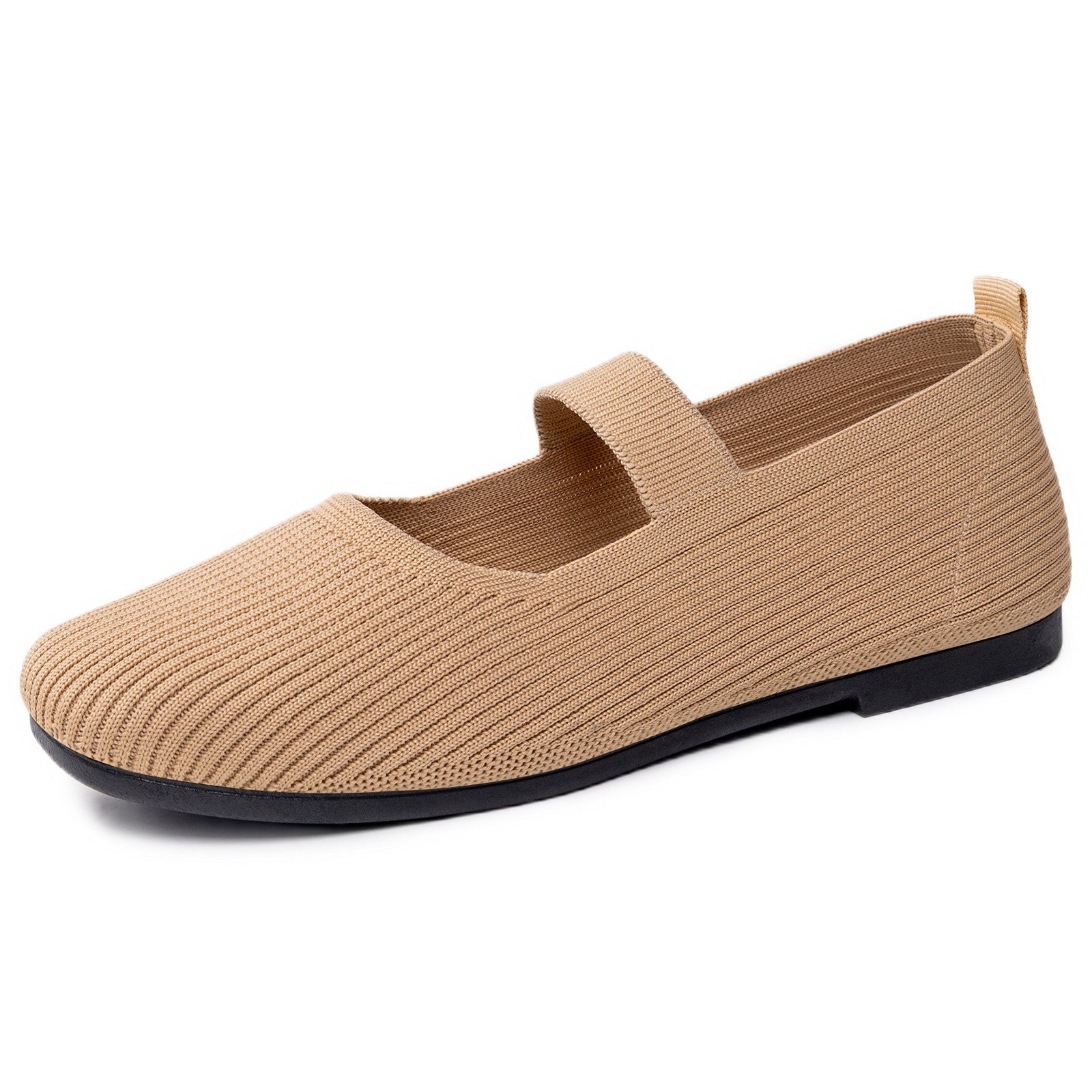 Damen Bequeme Strick-Ballerinas mit elastischem Riemen R&B
