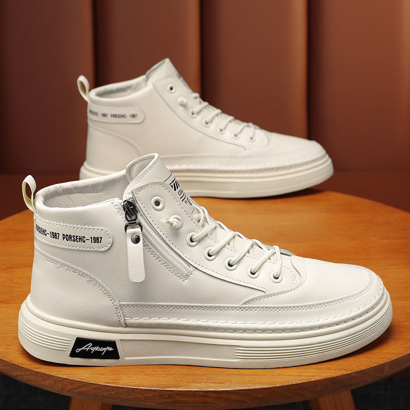 Herren Hochwertige Leder Sneakers R&B
