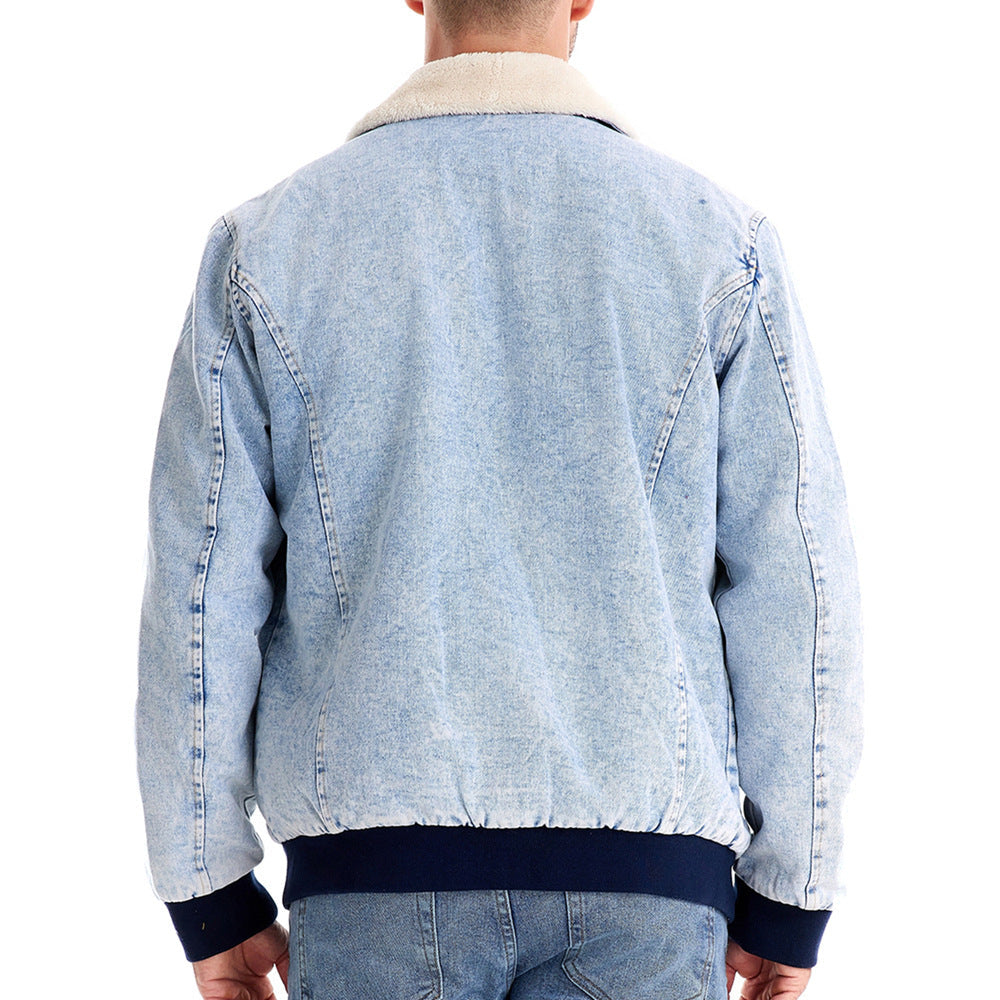 Herren Jeansjacke mit Fleecefutter und praktischen Taschen