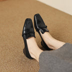 Damen elegante Mokassins mit modischem Riemen R&B