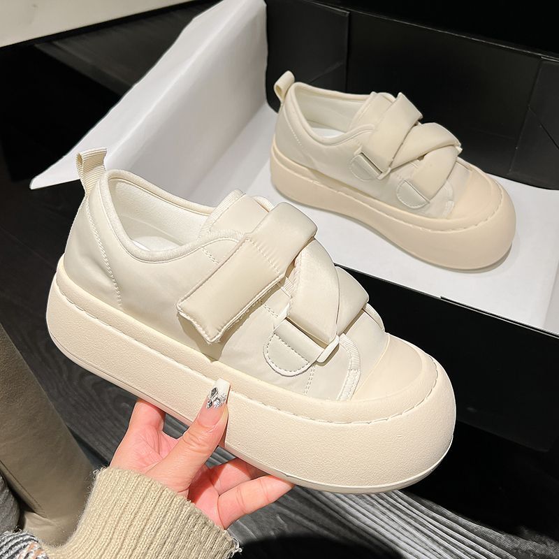 Damen Sneakers mit hohem Plateau und praktischem Klettverschluss R&B