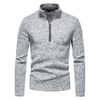 Herren sportlicher Pullover mit hohem Kragen und innovativem Reißverschluss R&B