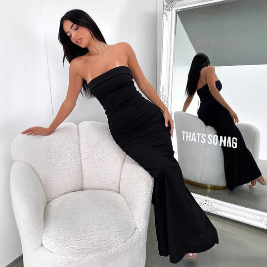Damen Figurbetontes Bandeau-Kleid mit schmalem Schnitt und rutschfestem Design R&B
