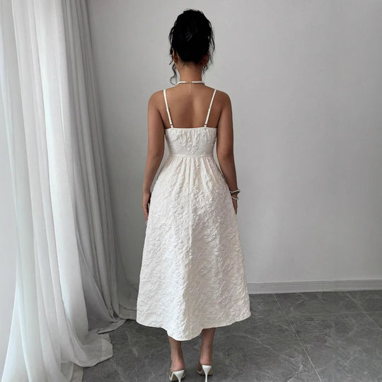 Damen Midikleid mit zarter Blumenstickerei R&B