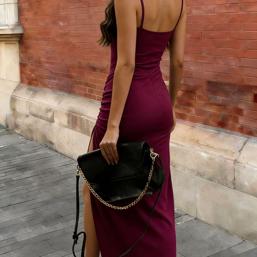 Damen Langarm Midi Kleid R&B