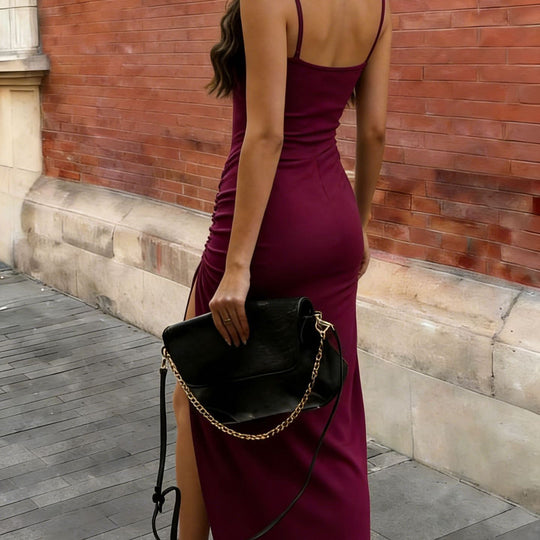 Damen Langarm Midi Kleid R&B
